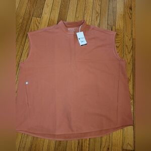 Figs Sleeveless Top in Dirty Chai Sz Large New